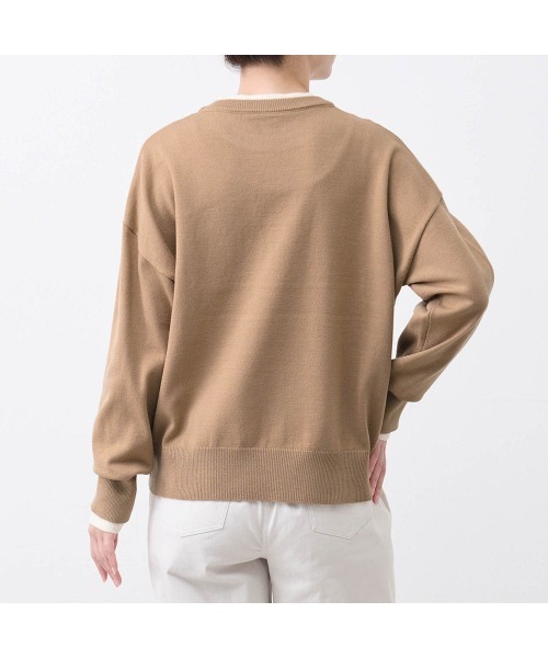 Belle Maison(ベルメゾン)の「配色ニット【乾燥機OK】(ニット/セーター・レディース・キャメル/チャコール/ブルー・S/L/M)」の18枚目の写真