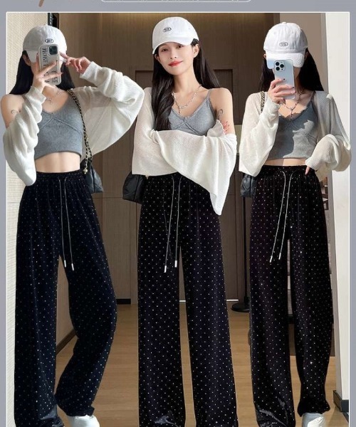 Ritzy(リッツィー)の「ラインストーン ベルベットワイドパンツ(その他パンツ・レディース・ブラック・S)」の6枚目の写真