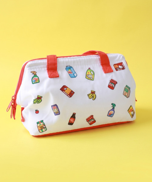 sanrio(サンリオ)の「〈SANRIO/サンリオ〉ハローキティ スーパーマーケット がま口ランチバッグM KGA1(エコバッグ/サブバッグ・レディース・ホワイト×レッド・ONE SIZE)」の2枚目の写真