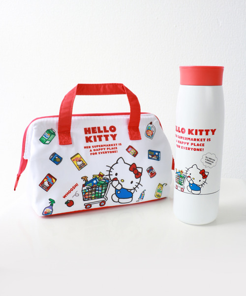 sanrio(サンリオ)の「〈SANRIO/サンリオ〉ハローキティ スーパーマーケット がま口ランチバッグM KGA1(エコバッグ/サブバッグ・レディース・ホワイト×レッド・ONE SIZE)」の4枚目の写真