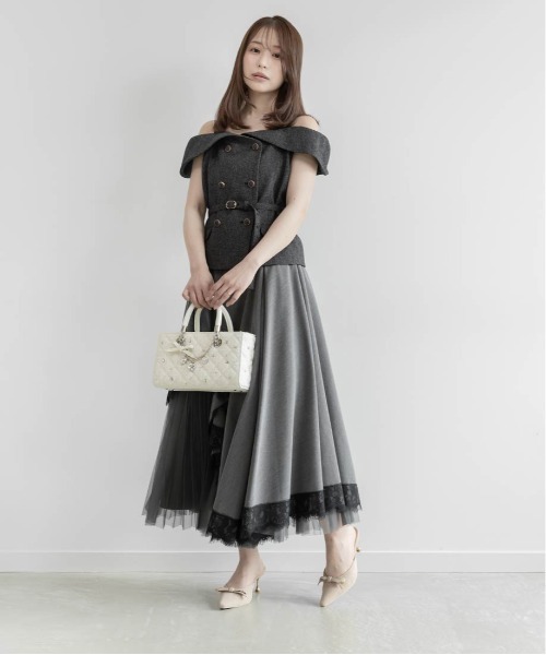 RANDA(ランダ)の「【Special Bag】2WAY チャーム付きビジューキルティングバッグ(ショルダーバッグ・レディース・ピンク/アイボリー/ネイビー・M)」の15枚目の写真