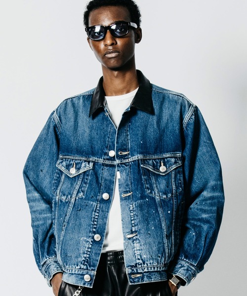 CRIMIE(クライミー)の「BRON FREE SELVEDGE GARAGE USED DENIM TYPE III JACKET - INDIGO MADE IN JAPAN(デニムジャケット・メンズ・インディゴブルー・XXL/XL/L/M/S)」の1枚目の写真