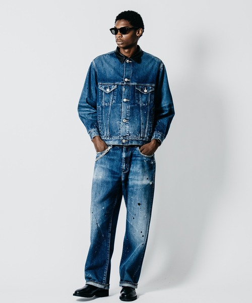 CRIMIE(クライミー)の「BRON FREE SELVEDGE GARAGE USED DENIM TYPE III JACKET - INDIGO MADE IN JAPAN(デニムジャケット・メンズ・インディゴブルー・XXL/XL/L/M/S)」の2枚目の写真