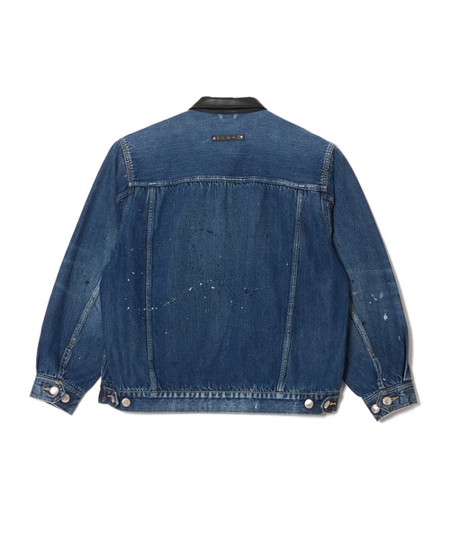 CRIMIE(クライミー)の「BRON FREE SELVEDGE GARAGE USED DENIM TYPE III JACKET - INDIGO MADE IN JAPAN(デニムジャケット・メンズ・インディゴブルー・XXL/XL/L/M/S)」の4枚目の写真