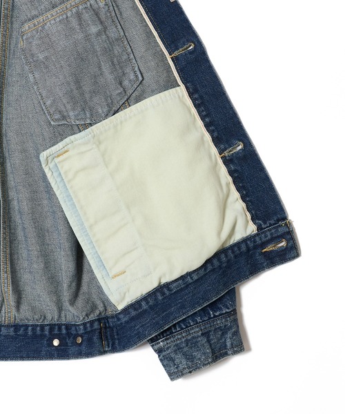 CRIMIE(クライミー)の「BRON FREE SELVEDGE GARAGE USED DENIM TYPE III JACKET - INDIGO MADE IN JAPAN(デニムジャケット・メンズ・インディゴブルー・XXL/XL/L/M/S)」の6枚目の写真