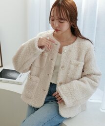 【WEB限定】4ポケットノーカラージャケット
