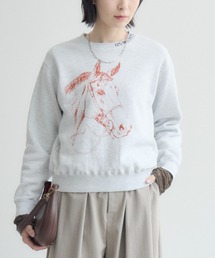 LE MELANGE ホース柄スウェット