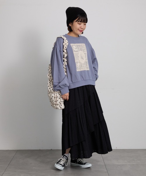 Samansa Mos2(サマンサ モスモス)の「【コンバーチブル】シャーリングドロストトートバッグ(ハンドバッグ・レディース・レオパード/シルバー/ドット・F)」の12枚目の写真
