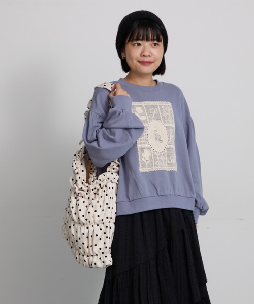 Samansa Mos2(サマンサ モスモス)の「【コンバーチブル】シャーリングドロストトートバッグ(ハンドバッグ・レディース・レオパード/シルバー/ドット・F)」の13枚目の写真