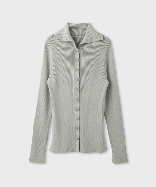 ROPE'（ロペ）の「【一部店舗限定】【REALM（レルム）】COVERED-BUTTON KNIT CARDIGAN（カーディガン/ボレロ・レディース・グリーン系その他/グレー/ダークブラウン・38）」の8枚目の写真
