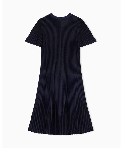EMPORIO ARMANI(エンポリオアルマーニ)の「【エンポリオ アルマーニ】ウィメンズ レギュラーフィット ストライプ ニットドレス ワンピース(ワンピース・レディース・ブラック/ボルドー・36/42/40/38)」の7枚目の写真