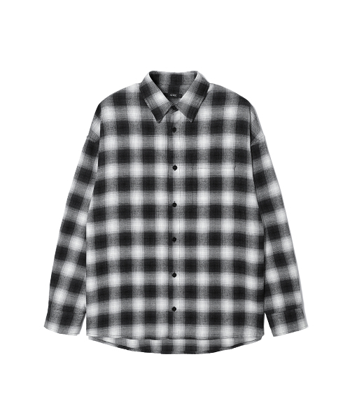ADHOC(アドホック)の「メンズ ワンポケット チェック 長袖シャツ (BLACK) (HC9LS06)(シャツ/ブラウス・メンズ・その他・100/95/105)」の1枚目の写真