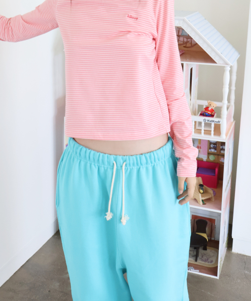 KIKOZY(キコジ)の「Macaroon Sweat Pants_Mint(スウェットパンツ・レディース・その他・FREE)」の4枚目の写真