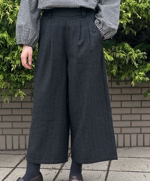 再生ポリ入 ワイドクロプトパンツ