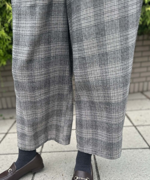 SELF+SERVICE（セルフサービス）の「再生ポリ入 ワイドクロプトパンツ（その他パンツ・レディース・チャコールグレー/グレー系その他/グレー系その他2/ブルー系その他・S/M/L/XL）」の12枚目の写真