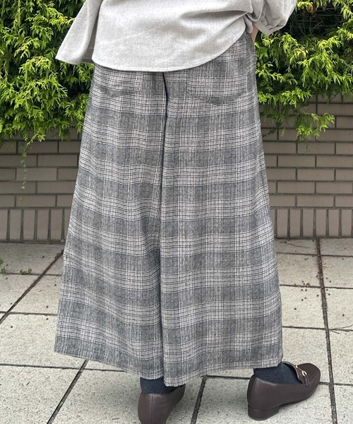 SELF+SERVICE（セルフサービス）の「再生ポリ入 ワイドクロプトパンツ（その他パンツ・レディース・チャコールグレー/グレー系その他/グレー系その他2/ブルー系その他・S/M/L/XL）」の11枚目の写真