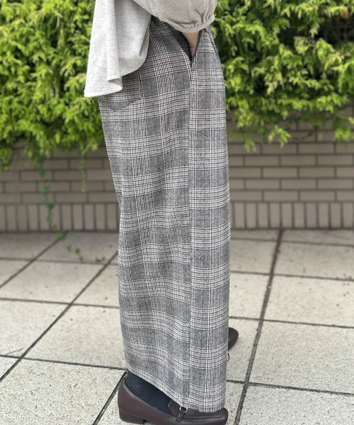 SELF+SERVICE（セルフサービス）の「再生ポリ入 ワイドクロプトパンツ（その他パンツ・レディース・チャコールグレー/グレー系その他/グレー系その他2/ブルー系その他・S/M/L/XL）」の9枚目の写真