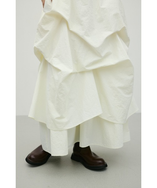 STYLEMIXER（スタイルミキサー）の「ランダムタックフレアスカート（スカート・レディース・ホワイト/ブラック・SMALL/MEDIUM）」の14枚目の写真