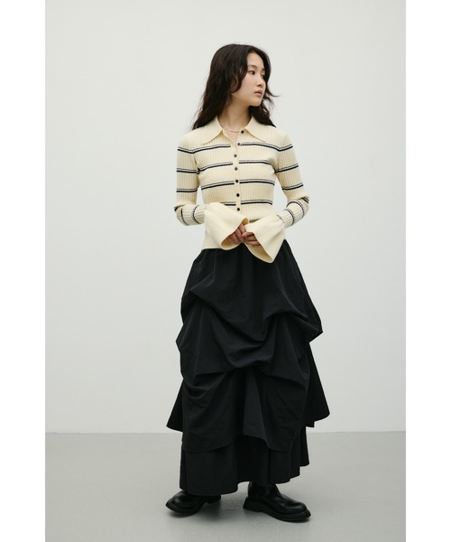 STYLEMIXER（スタイルミキサー）の「ランダムタックフレアスカート（スカート・レディース・ホワイト/ブラック・SMALL/MEDIUM）」の16枚目の写真