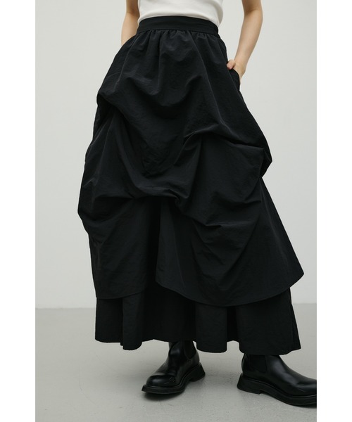STYLEMIXER（スタイルミキサー）の「ランダムタックフレアスカート（スカート・レディース・ホワイト/ブラック・SMALL/MEDIUM）」の17枚目の写真