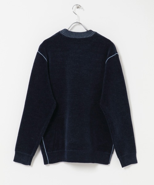 ITEMS URBANRESEARCH(アイテムズ アーバンリサーチ)の「Wフェイス シェニール アウトリンキング ニット(ニット/セーター・メンズ・ブラック/ベージュ/ネイビー/ホワイト・LARGE/MEDIUM)」の9枚目の写真