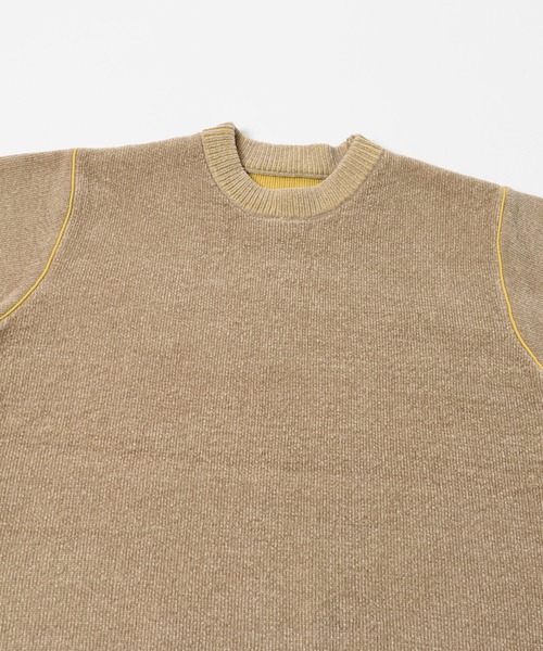 ITEMS URBANRESEARCH(アイテムズ アーバンリサーチ)の「Wフェイス シェニール アウトリンキング ニット(ニット/セーター・メンズ・ブラック/ベージュ/ネイビー/ホワイト・LARGE/MEDIUM)」の5枚目の写真