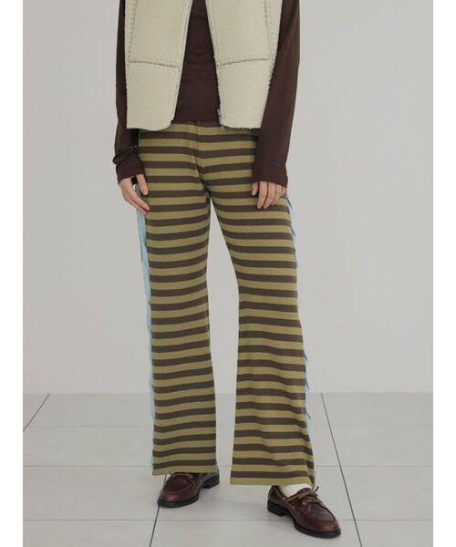 FIKA.(フィーカ)の「Border braided line knit pants(その他パンツ・レディース・ブルー/ブラウン・MEDIUM)」の15枚目の写真