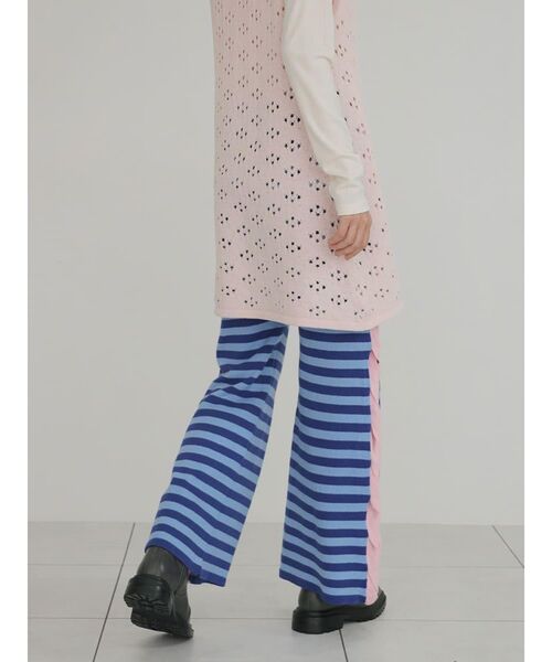 FIKA.(フィーカ)の「Border braided line knit pants(その他パンツ・レディース・ブルー/ブラウン・MEDIUM)」の12枚目の写真