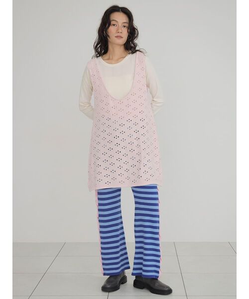 FIKA.(フィーカ)の「Border braided line knit pants(その他パンツ・レディース・ブルー/ブラウン・MEDIUM)」の13枚目の写真