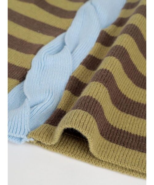 FIKA.(フィーカ)の「Border braided line knit pants(その他パンツ・レディース・ブルー/ブラウン・MEDIUM)」の5枚目の写真