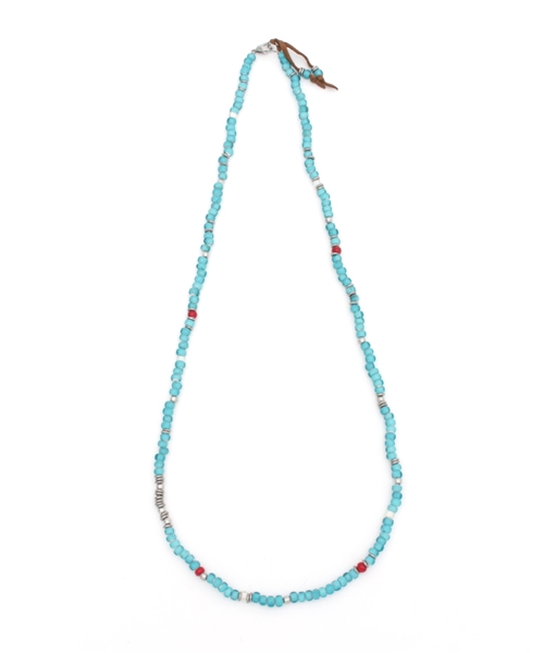 WEGO（ウィゴー）の「WEGO/ホワイトハーツミックスネックレス（ネックレス・メンズ・ターコイズブルー/レッド/ブラック・FREE）」の2枚目の写真