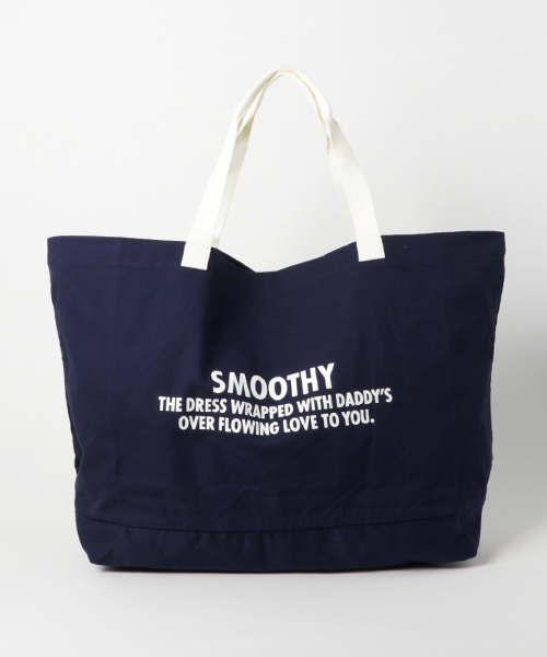 Smoothy（スムージー）の「Smoothy Big Tote Bag / スムージー ビッグトートバッグ（トートバッグ・キッズ・ベージュ/スミクロ/カーキ/マスタード/ネイビー/ウッドランド/ホワイト/ブラック・FREE）」の6枚目の写真