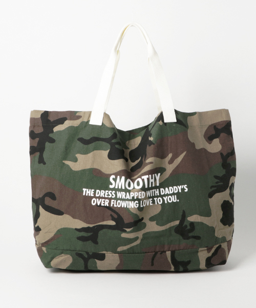 Smoothy（スムージー）の「Smoothy Big Tote Bag / スムージー ビッグトートバッグ（トートバッグ・キッズ・ベージュ/スミクロ/カーキ/マスタード/ネイビー/ウッドランド/ホワイト/ブラック・FREE）」の8枚目の写真