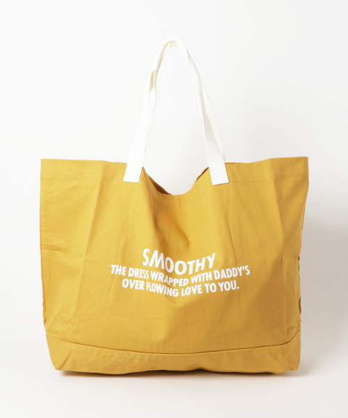 Smoothy（スムージー）の「Smoothy Big Tote Bag / スムージー ビッグトートバッグ（トートバッグ・キッズ・ベージュ/スミクロ/カーキ/マスタード/ネイビー/ウッドランド/ホワイト/ブラック・FREE）」の7枚目の写真