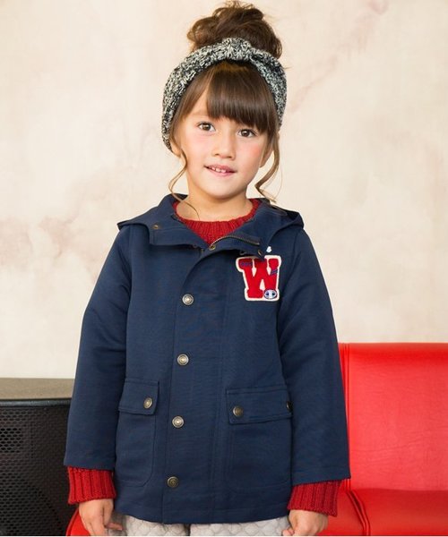 BREEZE（ブリーズ）の「ネット限定 3WAYジャケット（ダウンジャケット/コート・キッズ・ネイビー/キャメル・140/95/110/130/100/120/90/80）」の2枚目の写真