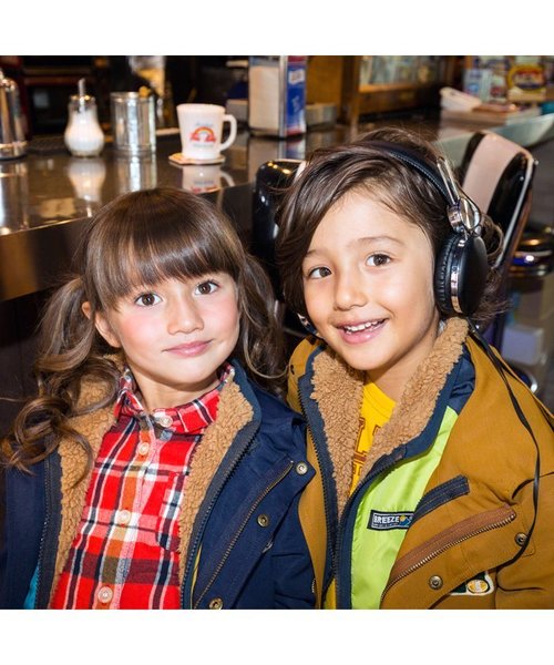 BREEZE（ブリーズ）の「ネット限定 3WAYジャケット（ダウンジャケット/コート・キッズ・ネイビー/キャメル・140/95/110/130/100/120/90/80）」の8枚目の写真