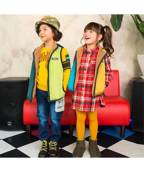 BREEZE（ブリーズ）の「ネット限定 3WAYジャケット（ダウンジャケット/コート・キッズ・ネイビー/キャメル・140/95/110/130/100/120/90/80）」の6枚目の写真