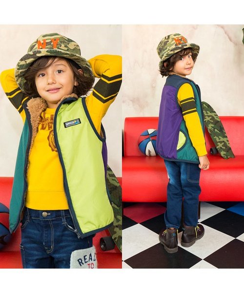 BREEZE（ブリーズ）の「ネット限定 3WAYジャケット（ダウンジャケット/コート・キッズ・ネイビー/キャメル・140/95/110/130/100/120/90/80）」の13枚目の写真