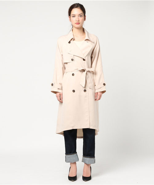 Heather（ヘザー）の「イレヘムトレンチコート 746290（トレンチコート・レディース・ピンク系その他/ベージュ系その他・FREE）」の3枚目の写真