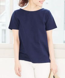 [無地/ボーダー柄]コットン100％半袖シンプルTシャツ