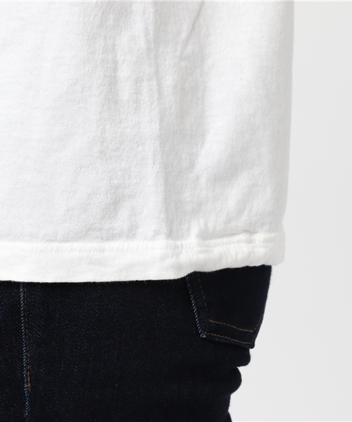 MOUSSY（マウジー）の「Hanes POCKET TEE C NECK（Tシャツ/カットソー・レディース・ライトイエロー/ホワイト/ライトブルー/ピンク・1/2）」の15枚目の写真