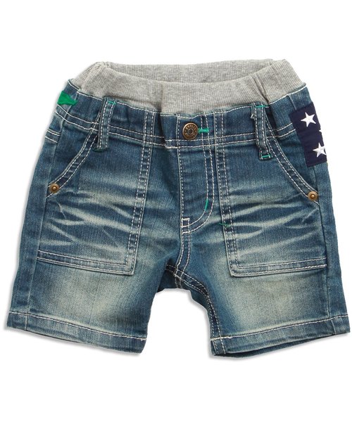 BREEZE(ブリーズ)の「ペナントデニムワークパンツ 5分丈(デニムパンツ・キッズ・ストライプ/ブルー・140/95/90/100/120/80/130/110)」の10枚目の写真