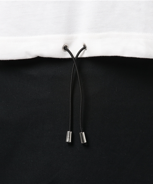 VENCEEXCHANGE（ヴァンスエクスチェンジ）の「裾ヒモロゴショートプリントT（Tシャツ/カットソー・レディース・オフホワイト/ブラック・MEDIUM）」の5枚目の写真