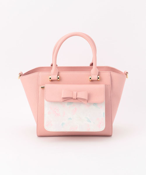 LODISPOTTO(ロディスポット)の「ジューシーフラワーボストン(ボストンバッグ・レディース・ライトグレー/ピンク/アイボリー/ライトブルー・FREE)」の4枚目の写真