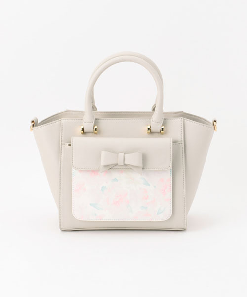 LODISPOTTO(ロディスポット)の「ジューシーフラワーボストン(ボストンバッグ・レディース・ライトグレー/ピンク/アイボリー/ライトブルー・FREE)」の1枚目の写真