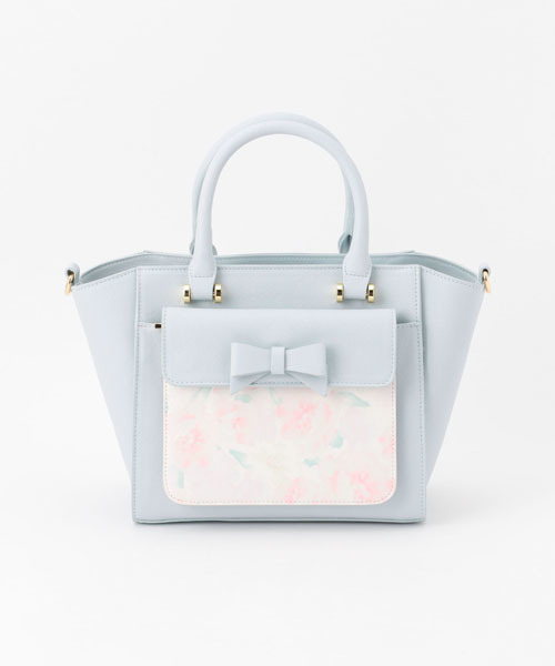 LODISPOTTO(ロディスポット)の「ジューシーフラワーボストン(ボストンバッグ・レディース・ライトグレー/ピンク/アイボリー/ライトブルー・FREE)」の3枚目の写真