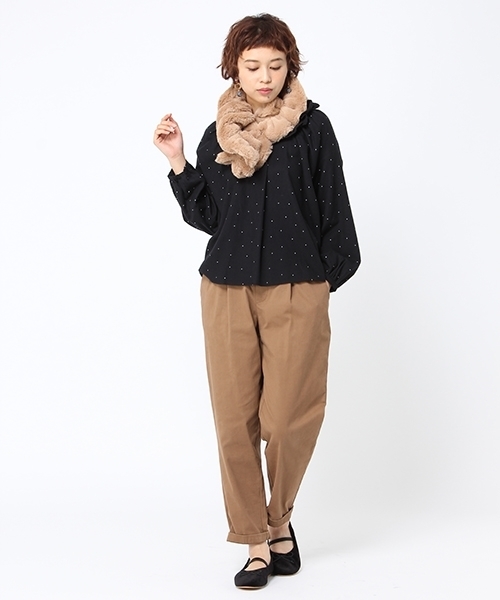 studio CLIP（スタディオクリップ）の「コットンビエラアソートフリル衿ブラウス（シャツ/ブラウス・レディース・ネイビー/アイボリー/その他1・LARGE/MEDIUM）」の10枚目の写真