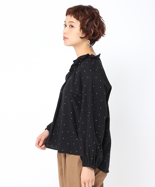 studio CLIP（スタディオクリップ）の「コットンビエラアソートフリル衿ブラウス（シャツ/ブラウス・レディース・ネイビー/アイボリー/その他1・LARGE/MEDIUM）」の13枚目の写真