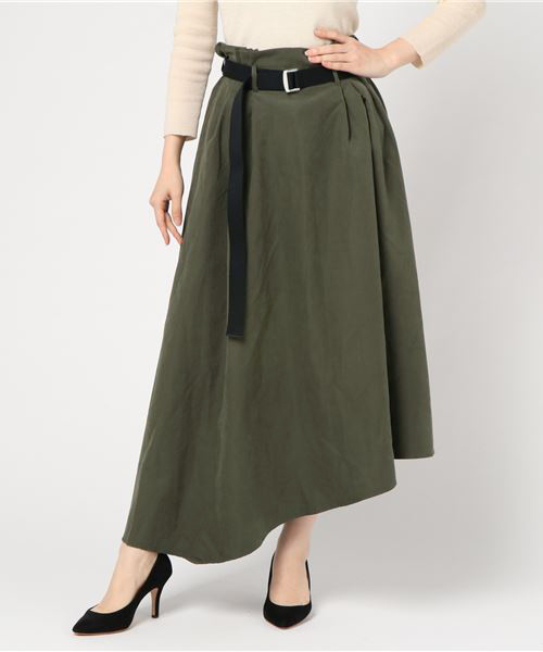 WEGO（ウィゴー）の「WEGO/ピーチサテンベルトロングスカート（スカート・レディース・ダークブラウン/ブラック/カーキ・FREE）」の21枚目の写真