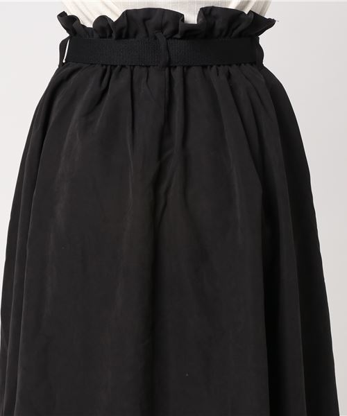WEGO（ウィゴー）の「WEGO/ピーチサテンベルトロングスカート（スカート・レディース・ダークブラウン/ブラック/カーキ・FREE）」の14枚目の写真